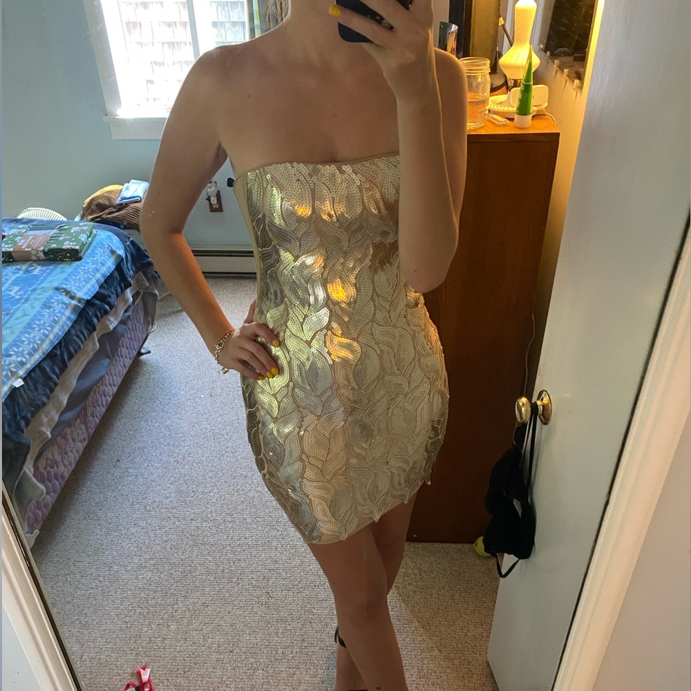 Gold Cocktail Dress